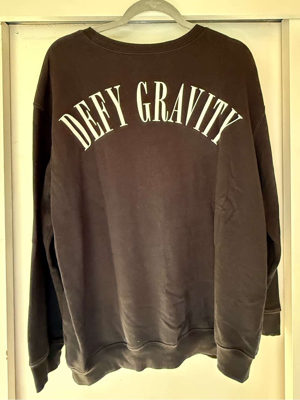 Wicked Graphic Crewneck Sweater Black with Pink Accents and Crystals - Women’s - Picture 5 of 6